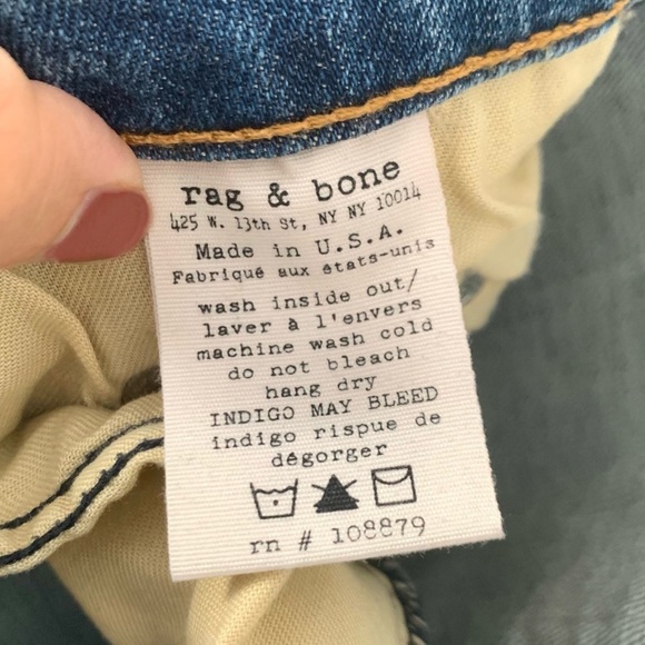RAG & BONE The Dre MidRise Slim Boyfriend Jeans 26 - Picture 8 of 10